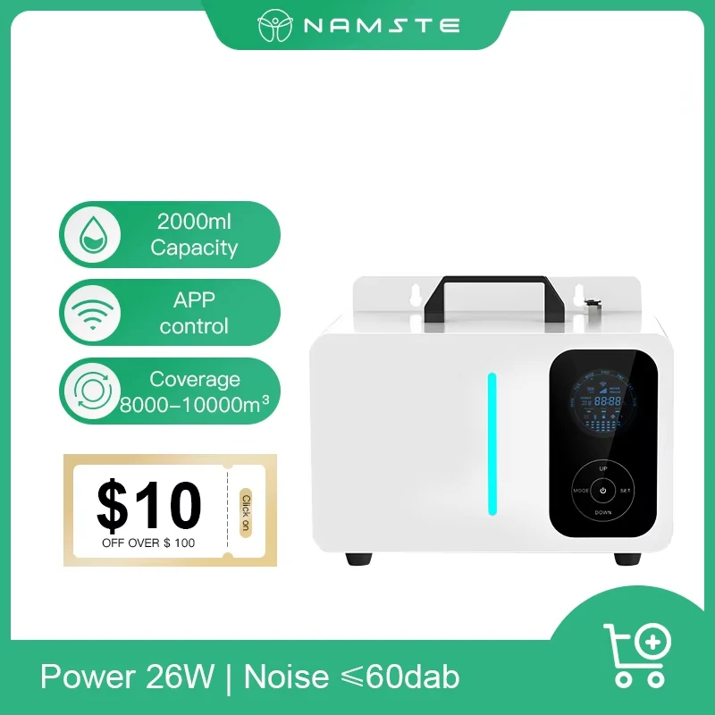 NAMSTE Smart App Control Hotel Collection Diffuser Machine HVAC Split Essential Oil Diffuser Coverage Up To 28800 Sq. Ft/8000m³