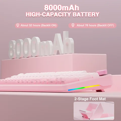 AULA F108 pro Беспроводная механическая геймерская клавиатура с дисплеем