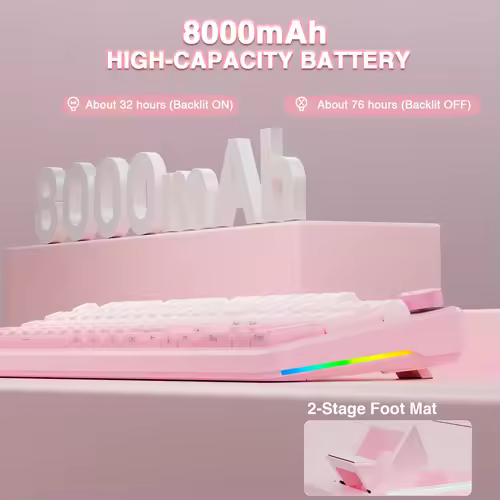 AULA F108 pro Wireless Bluetooth Keyboard Macro Gaming keyboard Gasket Hot-swap Full Size Keyboard with TFT Smart Display - Image 6