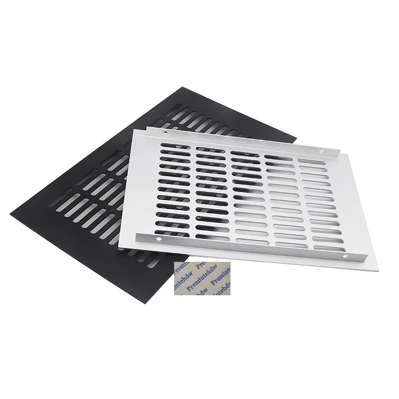 

1Piece 300mm Wide Silver Black Rectangle Aluminum Air Ventilation Grille For Kitchen Closet Stove