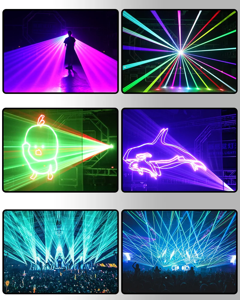 RGB Animation Laser Light 5W Scanner Laser Projector ILDA DMX FB4 Control Disco Party Wedding Christmas Stage Light