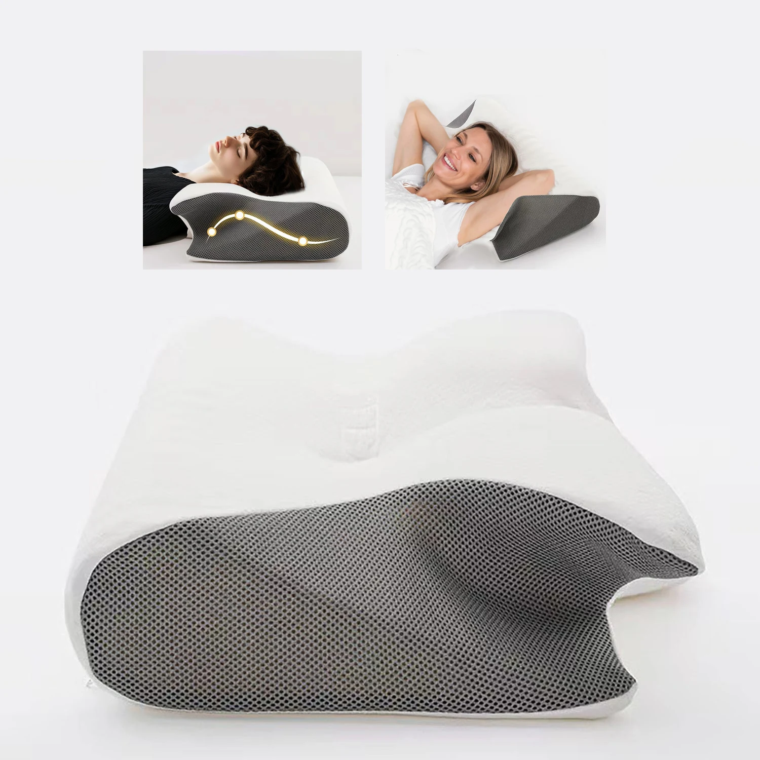 Memory Foam Pillows Slow Rebound Cervical Neck Pillow for Neck Pain Relief Contour Bed Pillow for Sleeping Cervical Neck Pillow