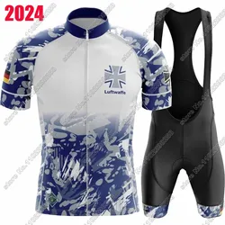 2024 Germany Cycling Jersey Air-Force Set Deutschland Clothing kits Road Bicycle Bib Shorts Suit MTB Wear Maillot Culotte