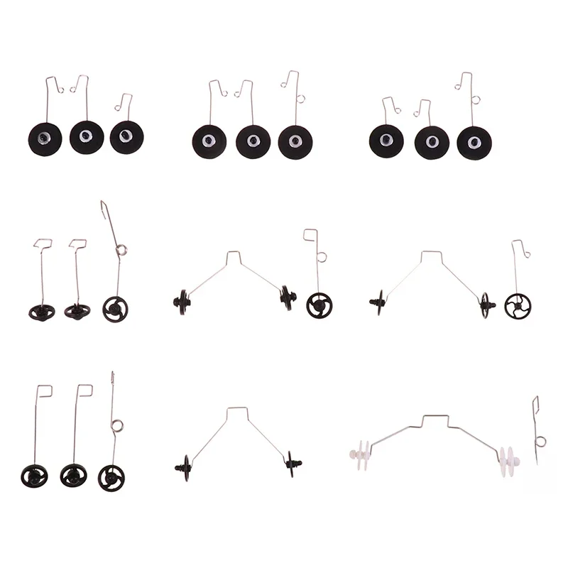 Kit de train d'atterrissage planeur en mousse RC, 1 ensemble, avec roue, accessoires d'avion pour Cessna J-11 J-20 SU27 SU57 Z51 F22 SU35