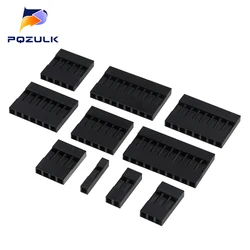 50PCS Dupont Plastic Shell 1Pin 2Pin 3Pin 4Pin 5Pin 6Pin 7Pin 8pin 9pin 10pin 2.54mm Dupont Connector 1P/2P/3P/4P/5P/6P/7P/8P/9P