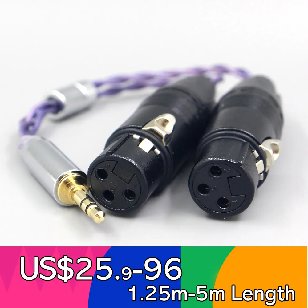 

Type2 1.8mm 140 cores litz 7N OCC Headphone Cable For 3.5m 2.5mm 4.4mm 6.5mm To Dual XLR 3 pole Female Ifi Zen Dac LN007896