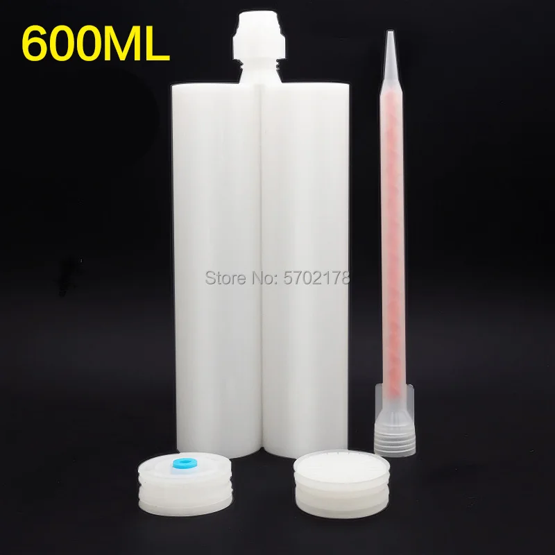 

Free Shipping Two-component Glue Barrel Caulking Cleaning Glue AB Glue Gun Barrel 600ml 1:1 MC10-18 Threaded Mouth Mixing Tube