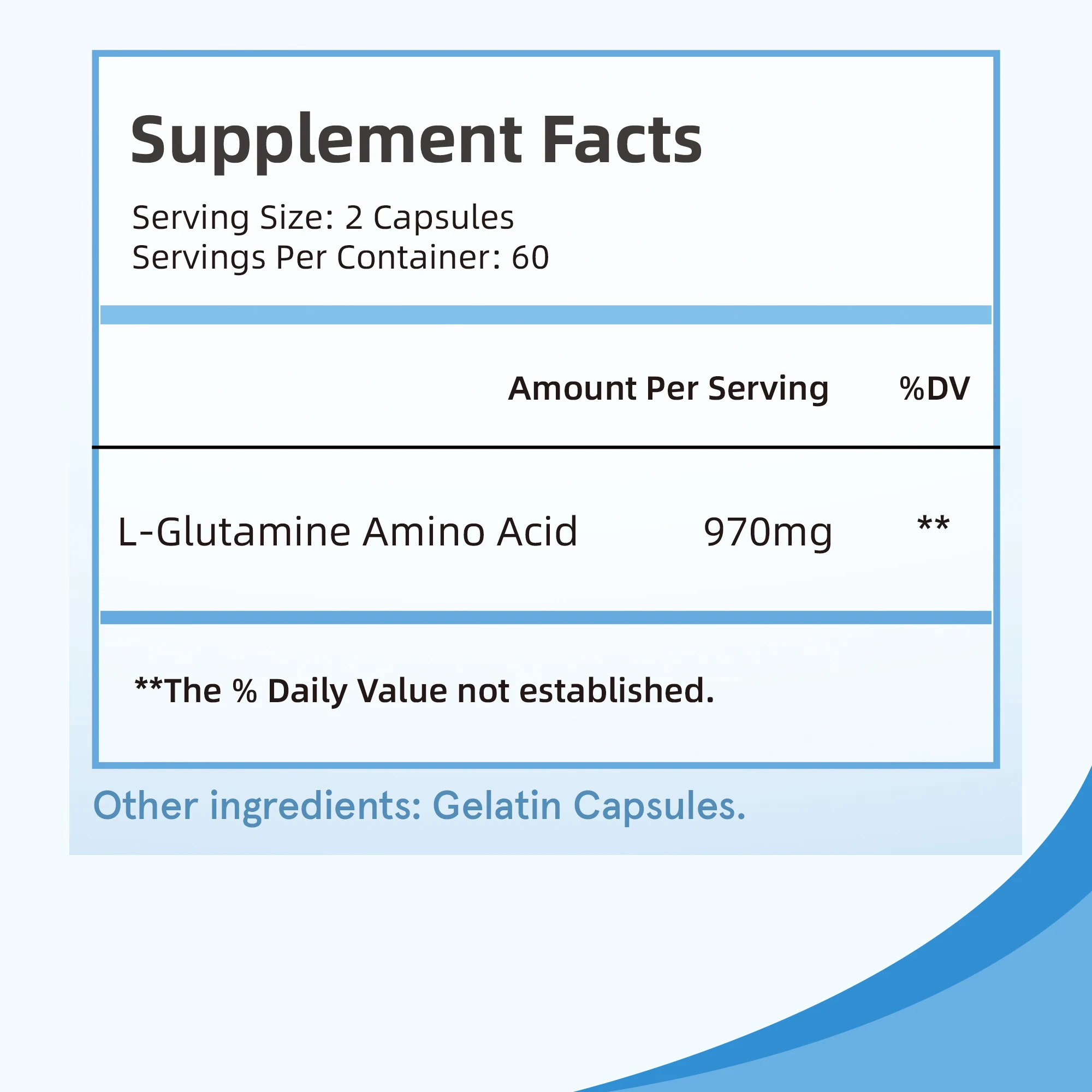 L-Glutamine - Supports Digestive and Gut Health and Promotes Muscle Recovery - 120 Capsules