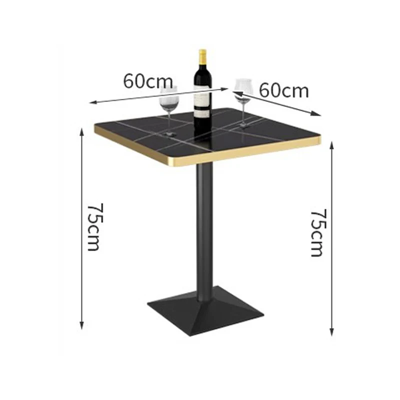 Iron art catering Cafe Gourmet furniture Cafe cafe bar restaurant hotel furniture table 60x60x75cm