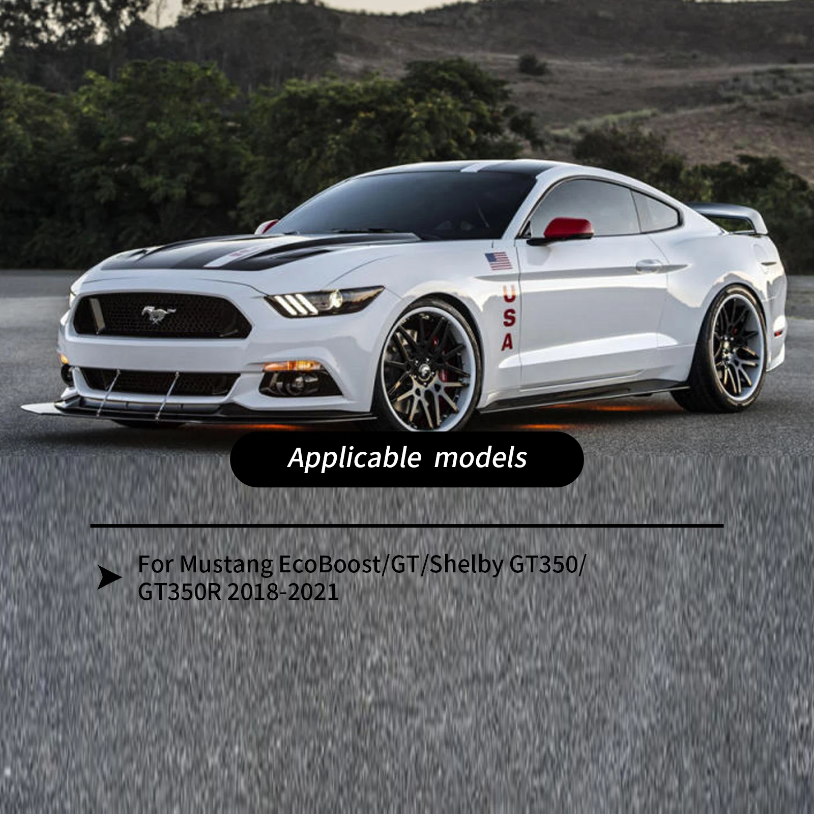 Carbon Fiber Steering Wheel For Mustang 2018 with full leather