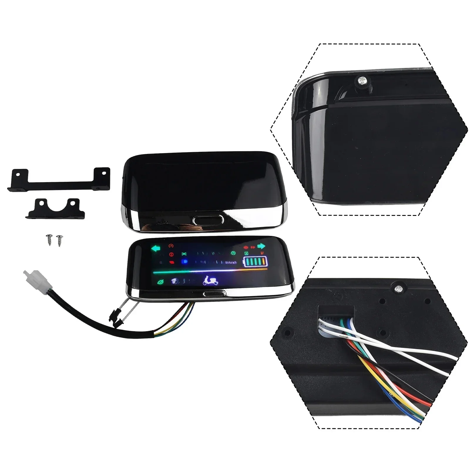 AliExpress ALLTOO Motor Screen Scooter LCD Display Ebike Electric Electric Bicycles LCD Meter Motor Scooter Screen 48-72V Bike Replacement