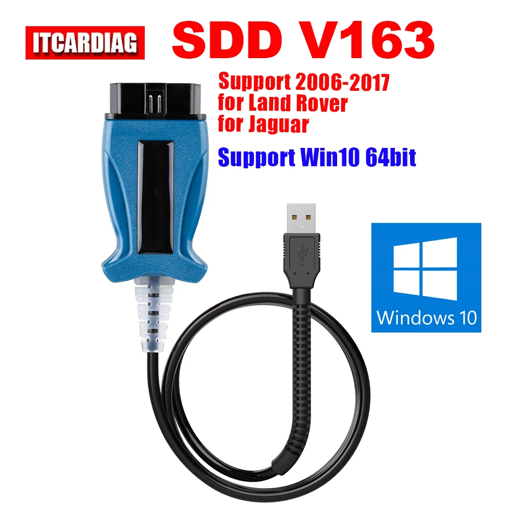 

J2534 Passthru Device SDD V163 JLR Pro for Jaguar Land Rover OBD2 Scanner SDD PRO Auto Diagnostic Tool Cable Support Win10