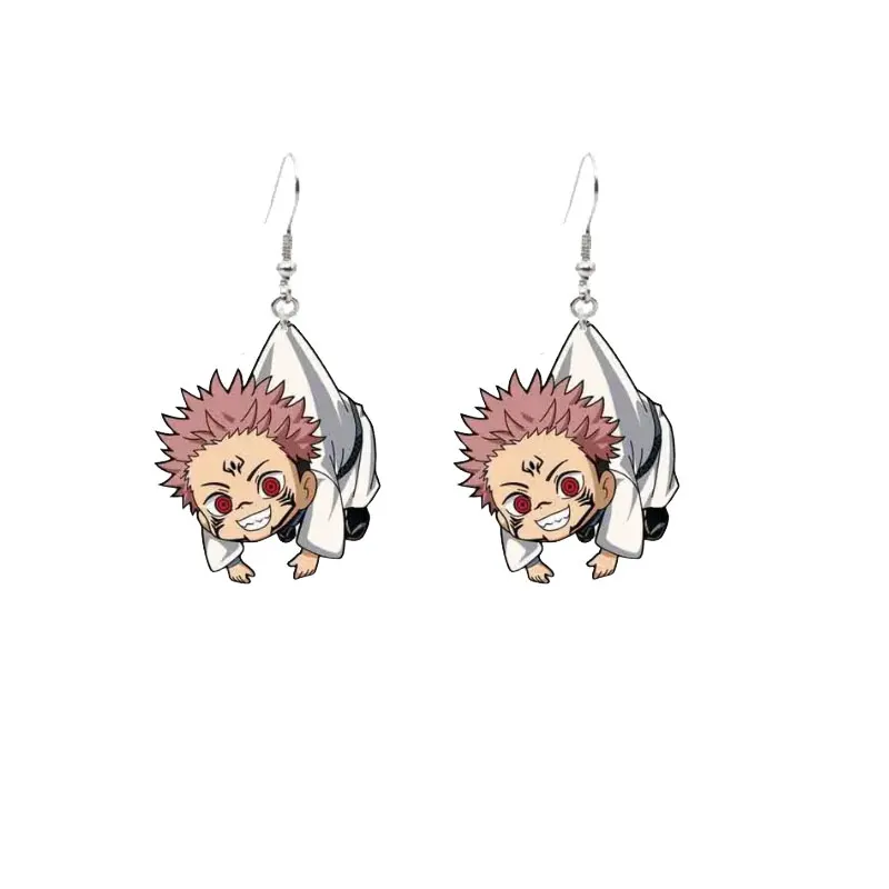 Anime Earrings Accessories Acrylic Cartoon Figures Gojo Satoru Geto Suguru Dangle Earrings