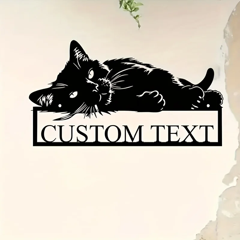 Custom Cat Letter Combination Metal Door Hanging | Playful Pet Sign Home Decor, Ideal For Mother'S Day And Spring/Summer Gifts image 6