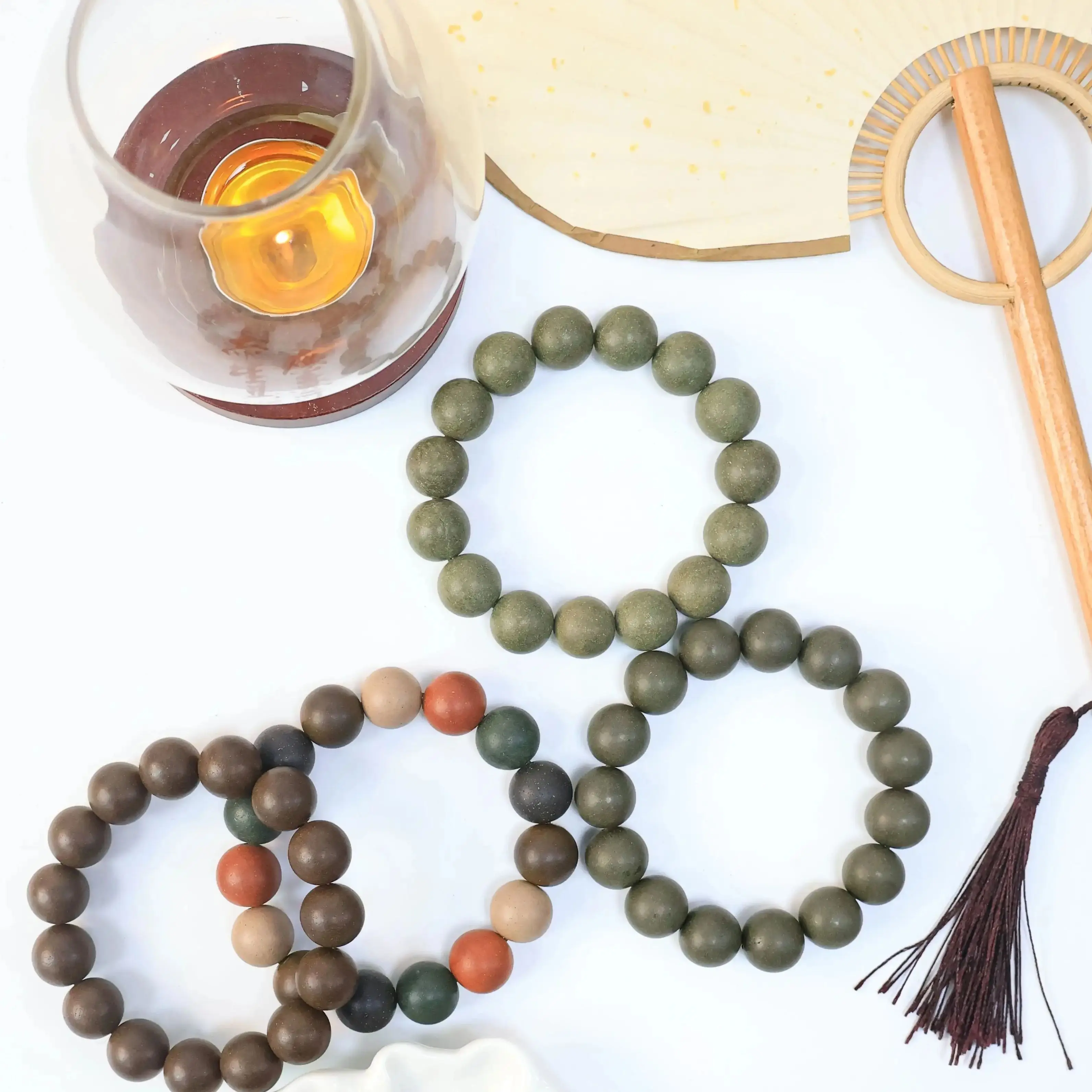 Tuhopeta Chinese Gu Fa Aroma Healing Therapy Beads For Compress Anxiety Relaxing Stress Relief WU XING Feng Shui Bracelet Gift