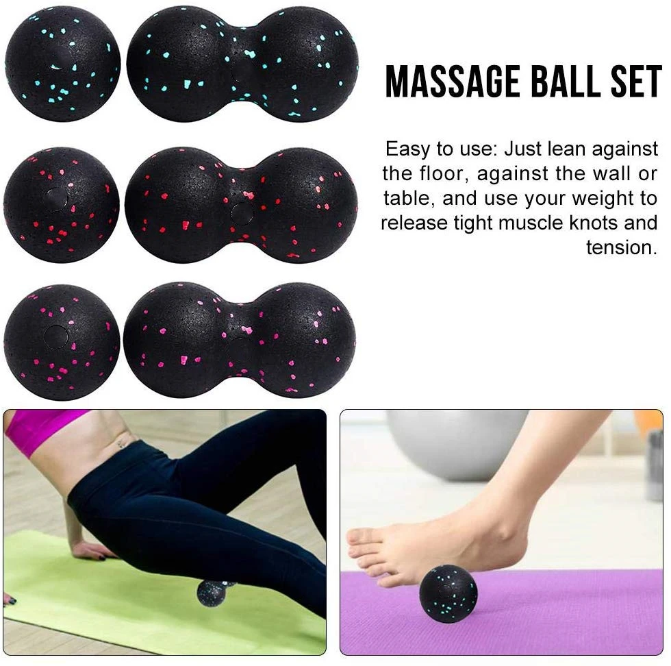 2-in-1 EPP schuimroller met hoge dichtheid en fitnessmassageballen Set GYM Yoga Pindabaltherapie Relax Muscle Release-oefeningen