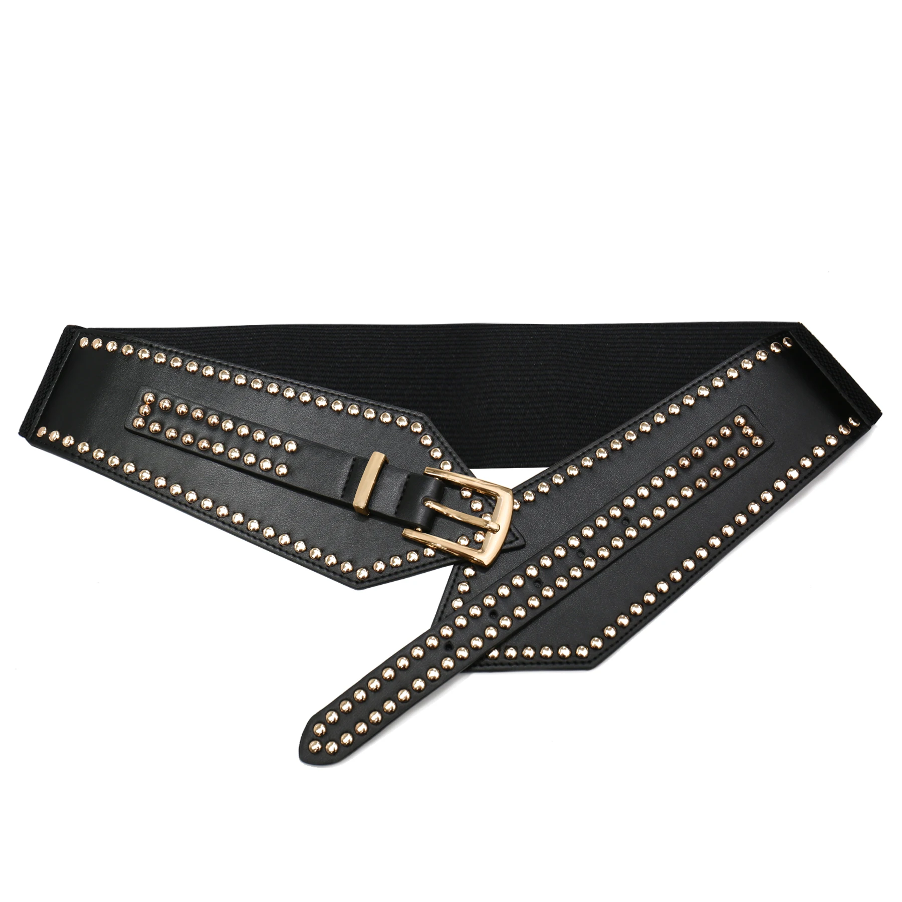 حزام مطاطي عريض للنساء، أحزمة فاسق قابلة للتمدد مكتنزة للنساء، حزام خصر ريترو #3