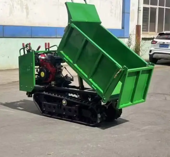 Chinese Mini Crawler Transporter Manufacturer Farm And Garden Use Asoline Tracked Dumper High Efficiency Hydraulic Dump Truck