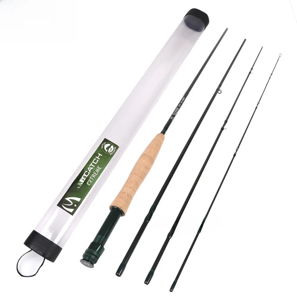 Maximumcatch Extreme Fly Fishing Rod 3/4/5/6/8 WT IM8 Carbon Fiber Średnio szybka wędka muchowa 4 szt. — zdjęcie 2