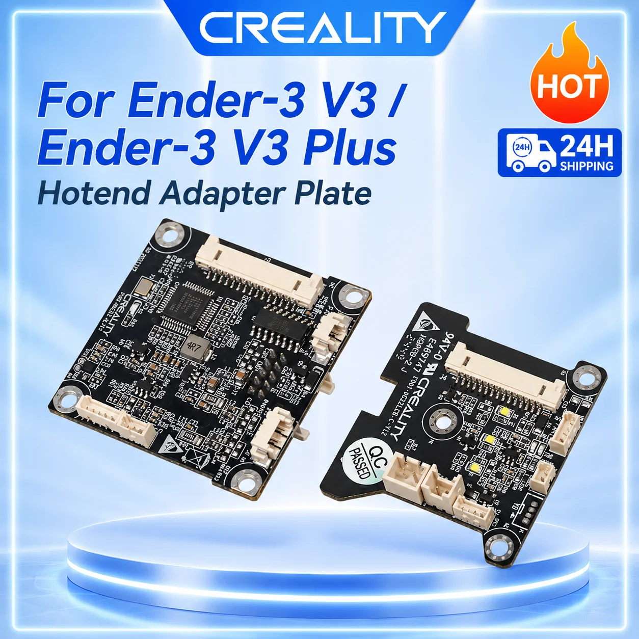 

Creality Hotend Adapter Plate_T9_GD32F303CBT6_1 for Ender-3 V3_Ender-3 V3 Plus Produced in 2025 3d Printer Parts