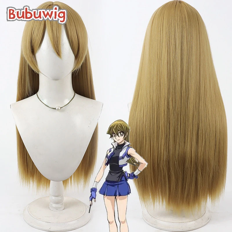 

Bubuwig Synthetic Hair Tenjoin Asuka Cosplay Wigs Yu-Gi-Oh! GX Tenjoin Asuka 70cm Long Straight Light Brown Wig Heat Resistant