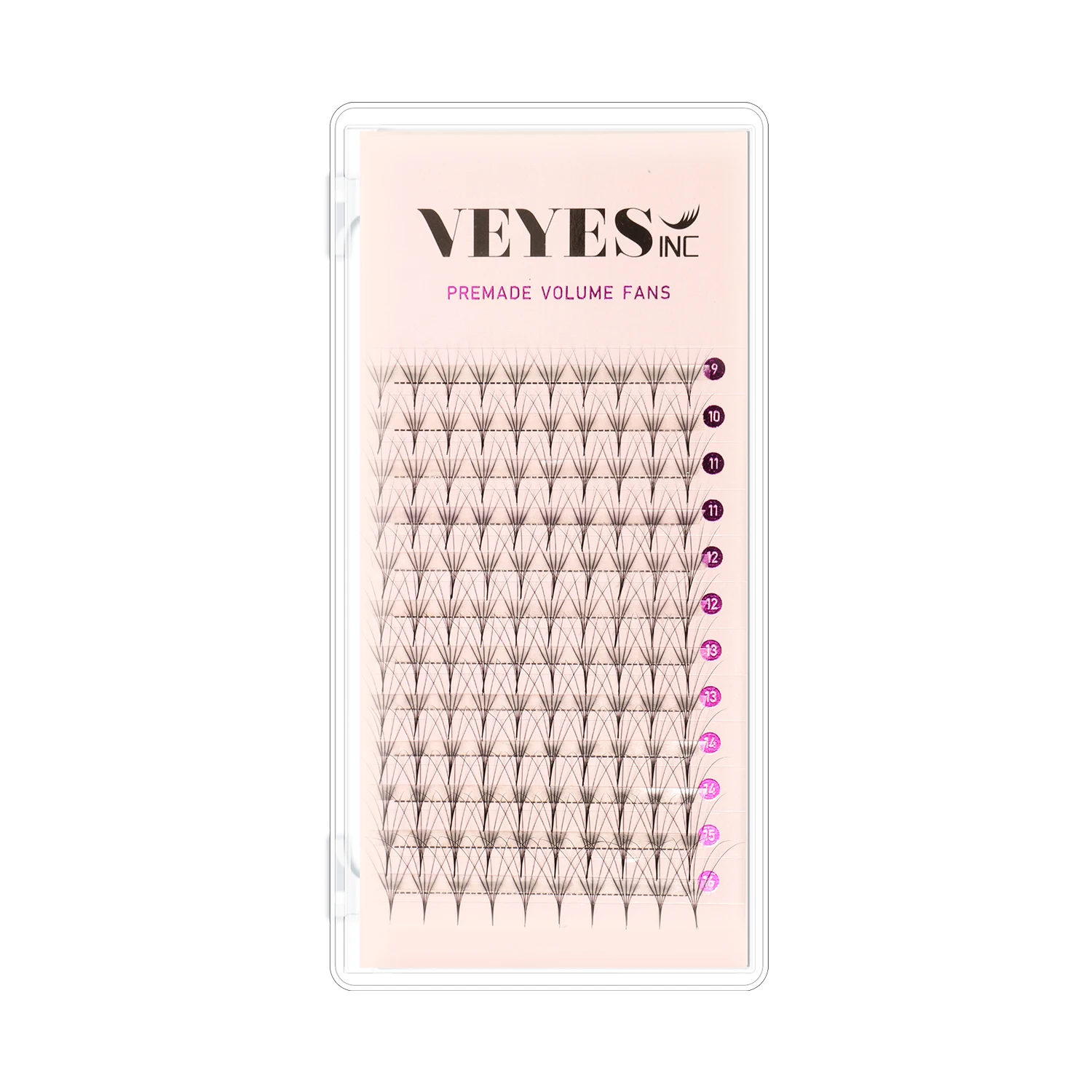 Veyes Inc Premade Fan Lashes Eyelash Extensions Veyelash Sharp Narrow Slim Thin Pointy Base Russian Volume Fans 5D 7D 10D Lashes