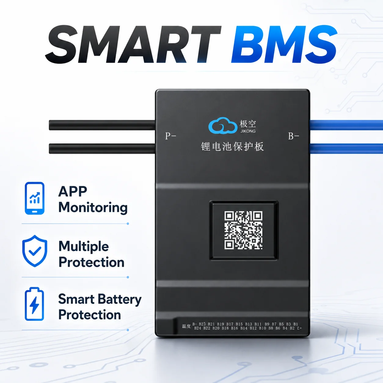 

Jk Bms JK-BD6A20S20P Active Balance Bms 8S 10S 12S 16S 17S 20S 24S Smart Bms 60A 100A 150A 200A Lifepo4 Li-Ion Lto Battery