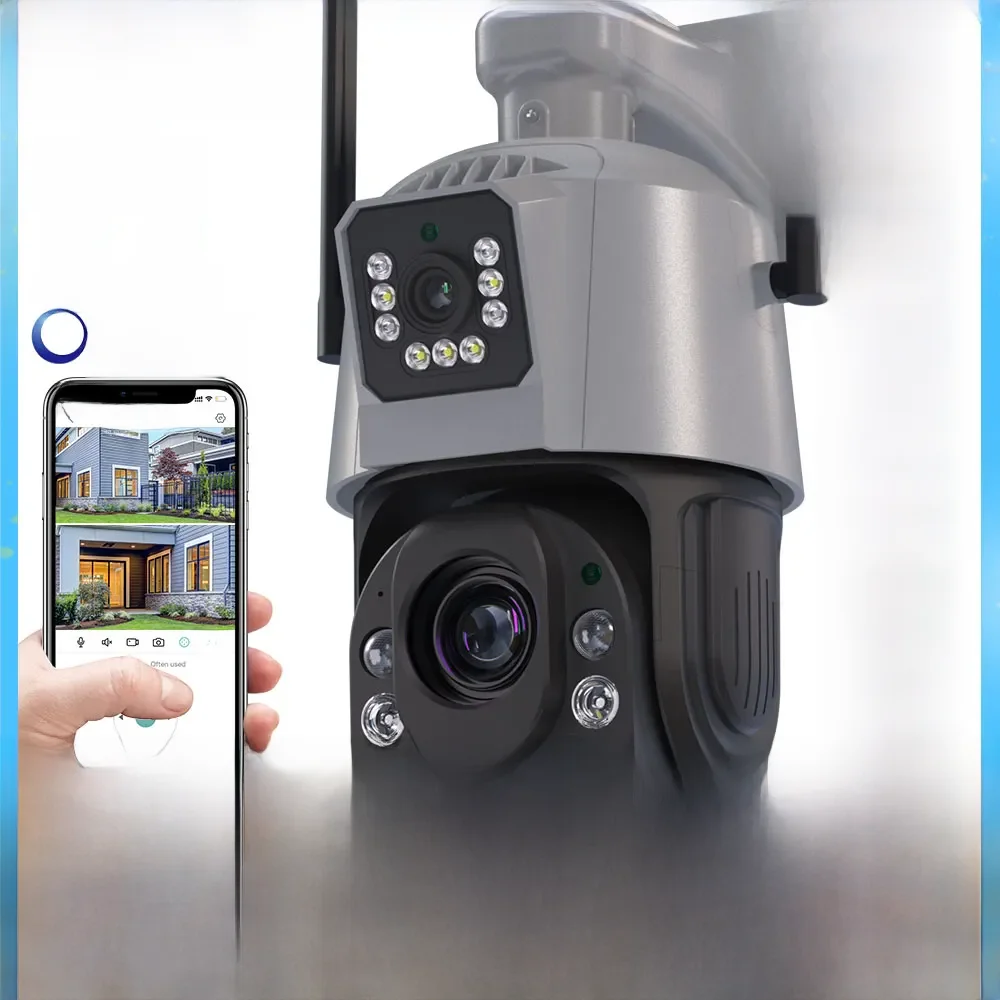 8mp 4K Wifi Camera 36x Optische Zoom Dubbele Lens Buitenbewakingscamera Nachtzicht Menselijk Detectio Cctv Ip Camera Icsee - afbeelding 2