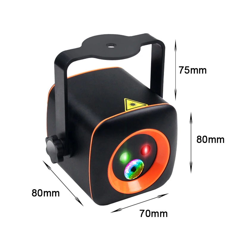 Remote Control Mini Laser Lights 60 Pattern LED Stage Lights Disco Party Voice Control Laser Christmas Projector Ballroom Lights