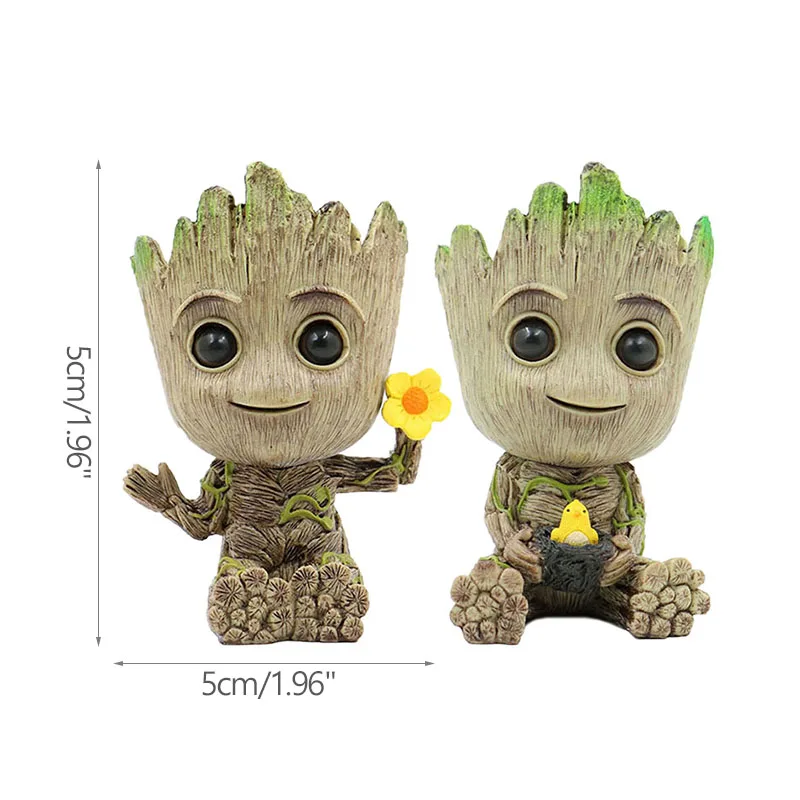 Home Dekoration Handwerk Miniatur Modell Büro Desktop Display Cartoon Groot Figuren Handwerk Dekor Baum Mann Ornament 5CM