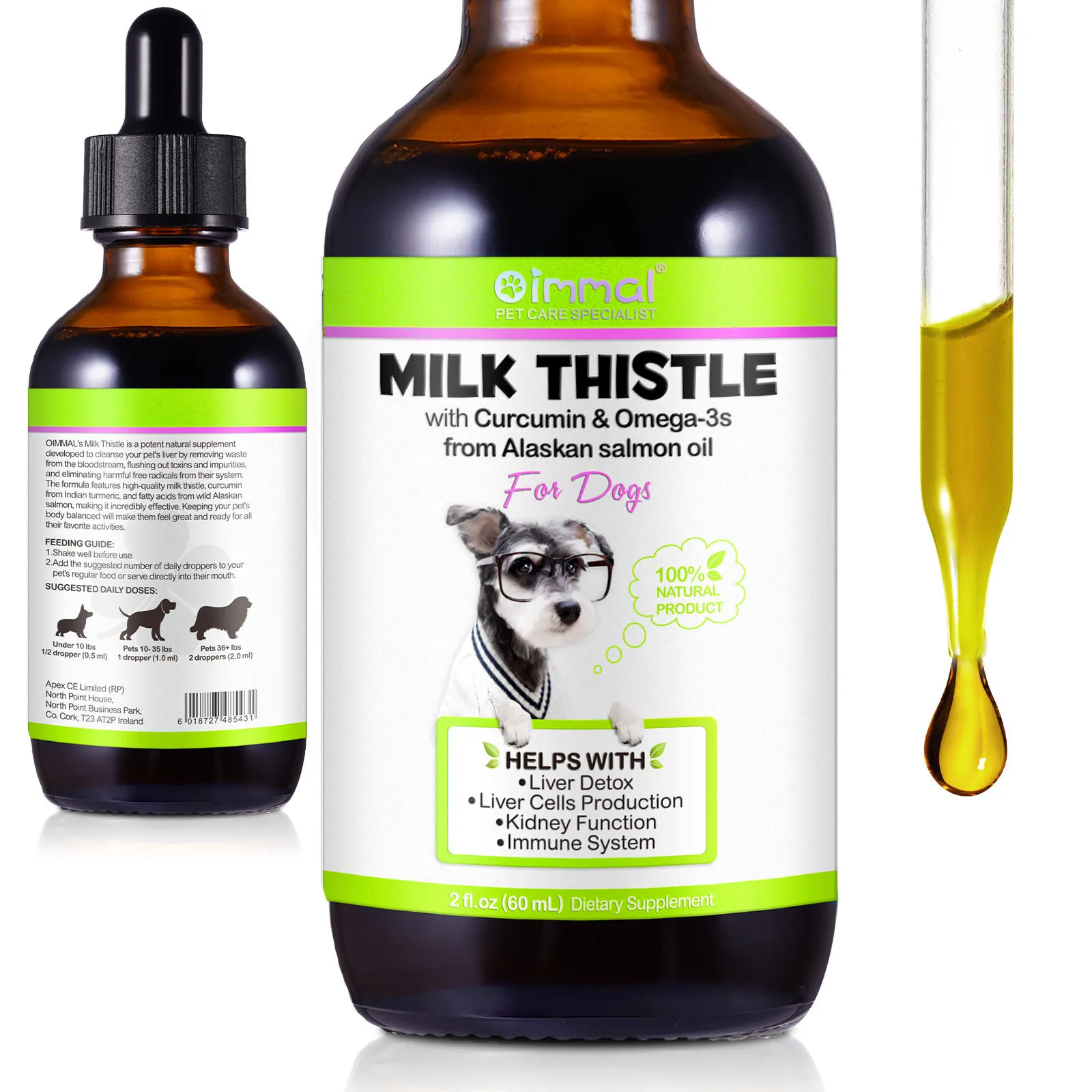 Milk Thistle with Curcumin Omega-3 from Alaskan Salmon Oil Help Liver Detox Kidney Function Immune System Liver Cells Production