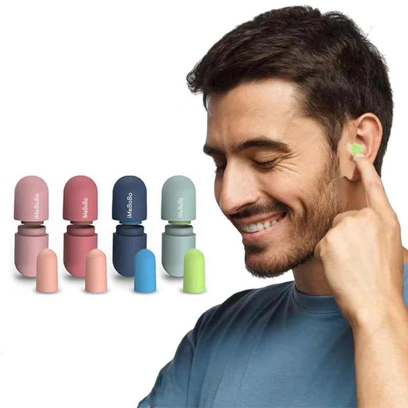 Durable Soundproof Sleeping Ear Plug Waterproof Earplugs For Sleep Special Mute Soft Slow Rebound Portable Anti-Noise Protection