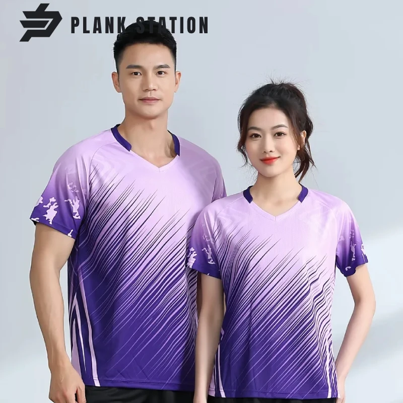 

Tennis Uniform For Men Women Badminton Shirt Pingpong T-Shirt Sportwear Cycling Running Can Customize Quick Dry Material