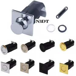 2Pcs Round Square RV Push Button Latch Camper Boat Yacht Drawer Cabinet Door