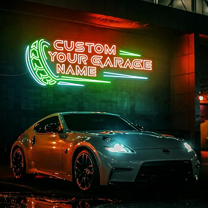 Custom Business Large Led Letter Personalized Neon Sign Outdoor Logo For Auto Car Shop GARAGE logo Signage DAD's Gift