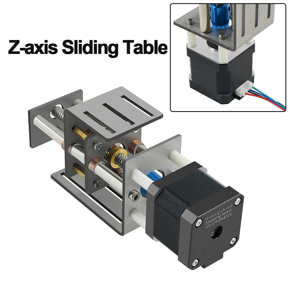 CNC Z-axis Sliding Table DIY Milling Small Transmission Module 60mm Distance With Step Motor 17HS4401S CNC Router Assembly Kit