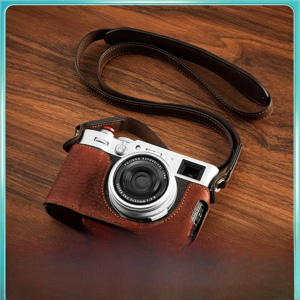 Zestaw skórzanych półetui SmallRig do statywu FUJIFILM X100VI Kompatybilny z łatwym dostępowym przenośnym paskiem na ramię, precyzyjna ochrona — zdjęcie 2