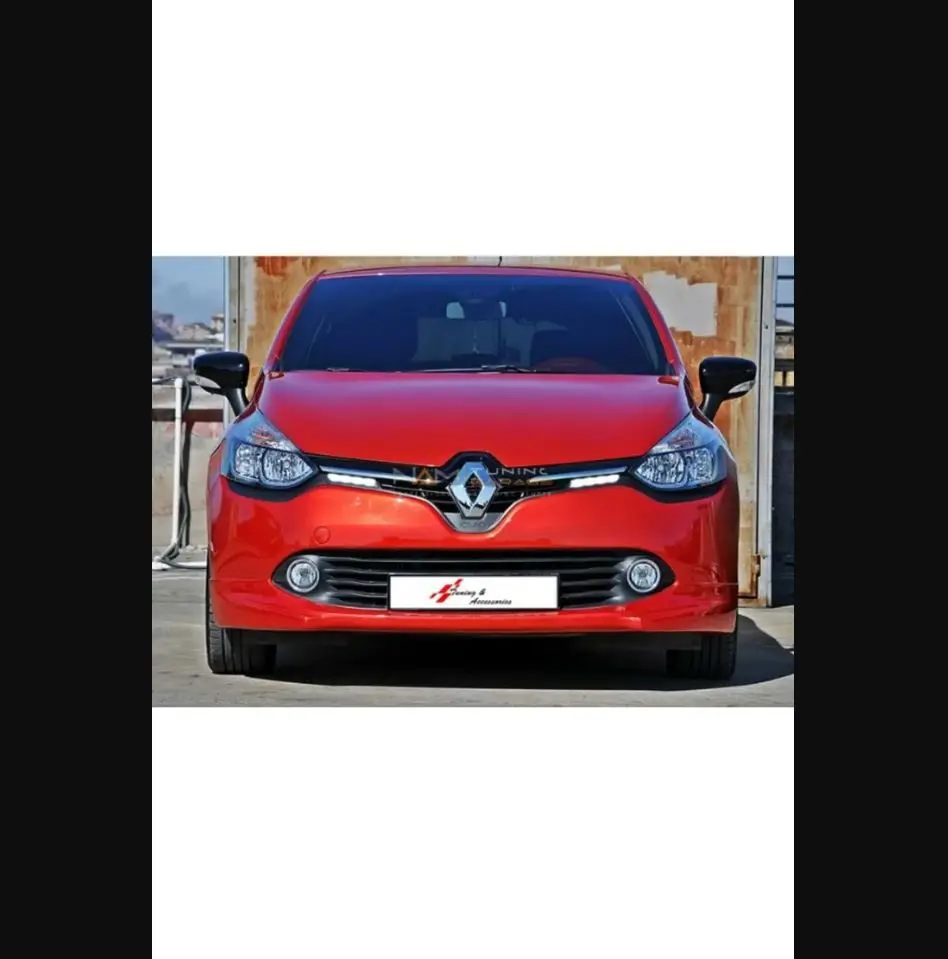 For Clio 4 Front Bumper Attachment Front Lip Plastic 2012-2016 -Non Facelift Models - Radio Diffuser Spoiler Rear Hood Protect