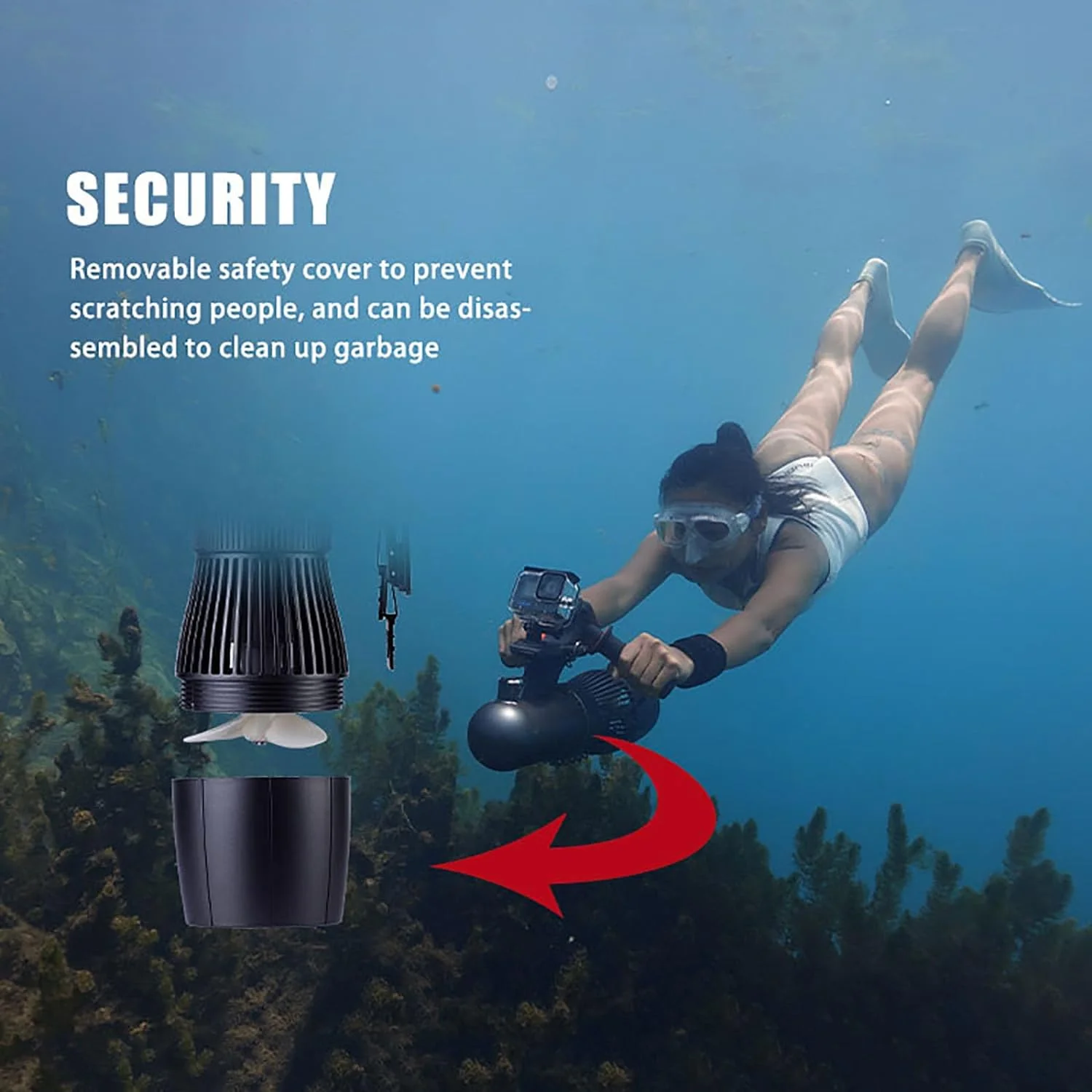 Camoro Gcamolech 500w Underwater Sea Scooter Max 60mins Diving Scooter Free Diving