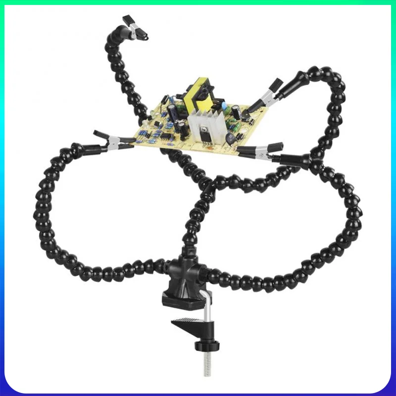 Table Clamp Soldering Helping Welding Holder Flexible Arm Solder Third Hand Tools Desk Clip PCB Alligator Clip Welding Support