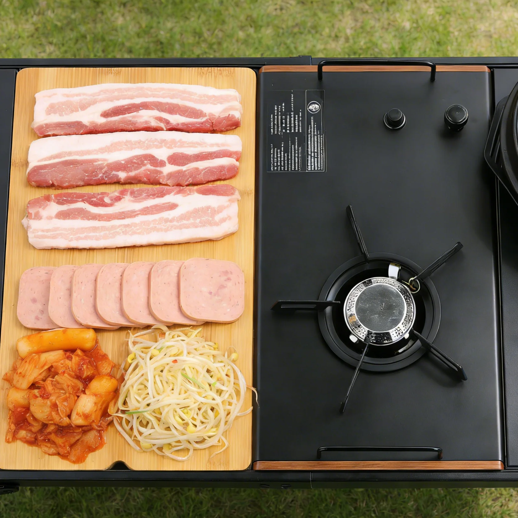 Pandatour Camping IGT Gas Stove One-Unit One Click Ignition Desktop Folding Stove Portable Hiking 3000W Flatburner Furnace