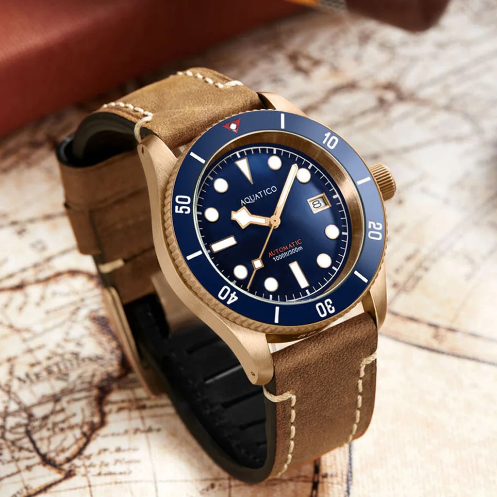 Aquatico Bronze Sea Star Blue Dial Ceramic Bezel (NH35)