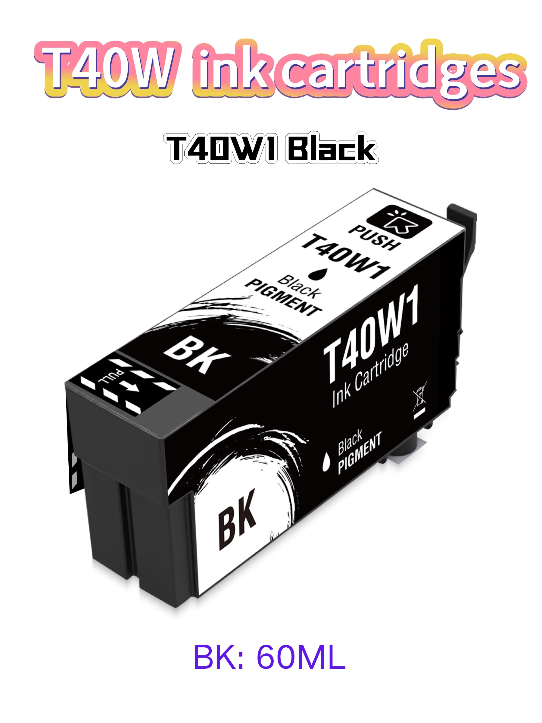 T40W1 T40W2 T40W3 T40W4 Ink Cartridge SureColor T2170  T3170  T3170M  T5170  T5170M (4 Packs,Bk C M Y)