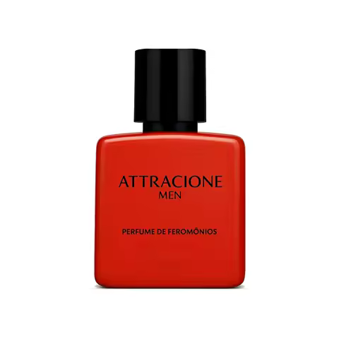 Perfume Attracione Men para Homens, Perfume de Feromônios, Fragrância Sedutora e Duradoura, Frasco Vermelho de Luxo 25ml