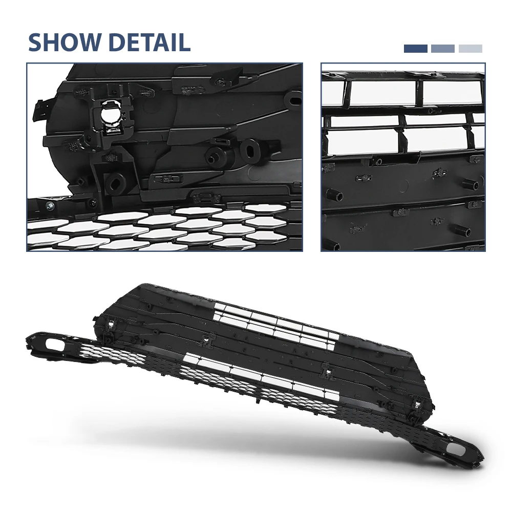 المصد الأمامي الشبكة السفلية ث/فتحات الاستشعار ث/O كام صالح ل 2021-2024 تويوتا سيينا Pp شبكة دائم مقاوم للماء مقاوم للثلج والغبار #5