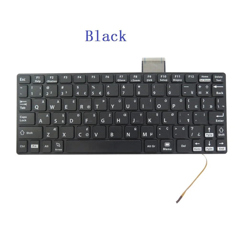 English US Ultrasound Machine Keyboard For Mindray DC-8 MR2382001 PRIDE-K2545 043-005468 With Backlit Frame Board New Grey/Black