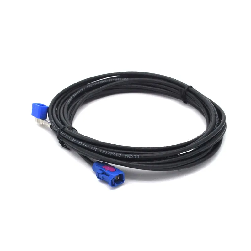 For GOLF MK5 A3 8P A4 8E RNS-E 5m GPS Extension Cable Duplex FAKRA to FAKRA wire adaptor