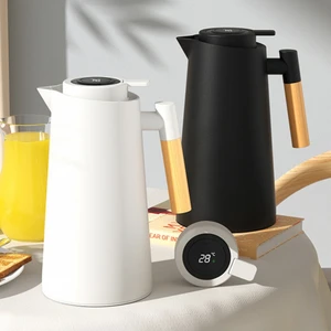 Digital thermos thermos 1L Coffee Nordic Tea With Wood Cable 8 Main Sales Digital Thermal Bottle - №3