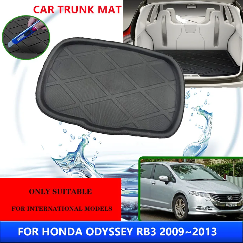 

Car Trunk Mat For Honda Odyssey RB3 2009 2010 2011 2012 2013 High Temperature Resistant Storage Pad Carpet Interior Accessories