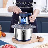 Electric Meat Grinders 5L Food Crusher Stainless Steel Multifunctional Vegetable Slicer Processor Chopper Kitchen Appliances